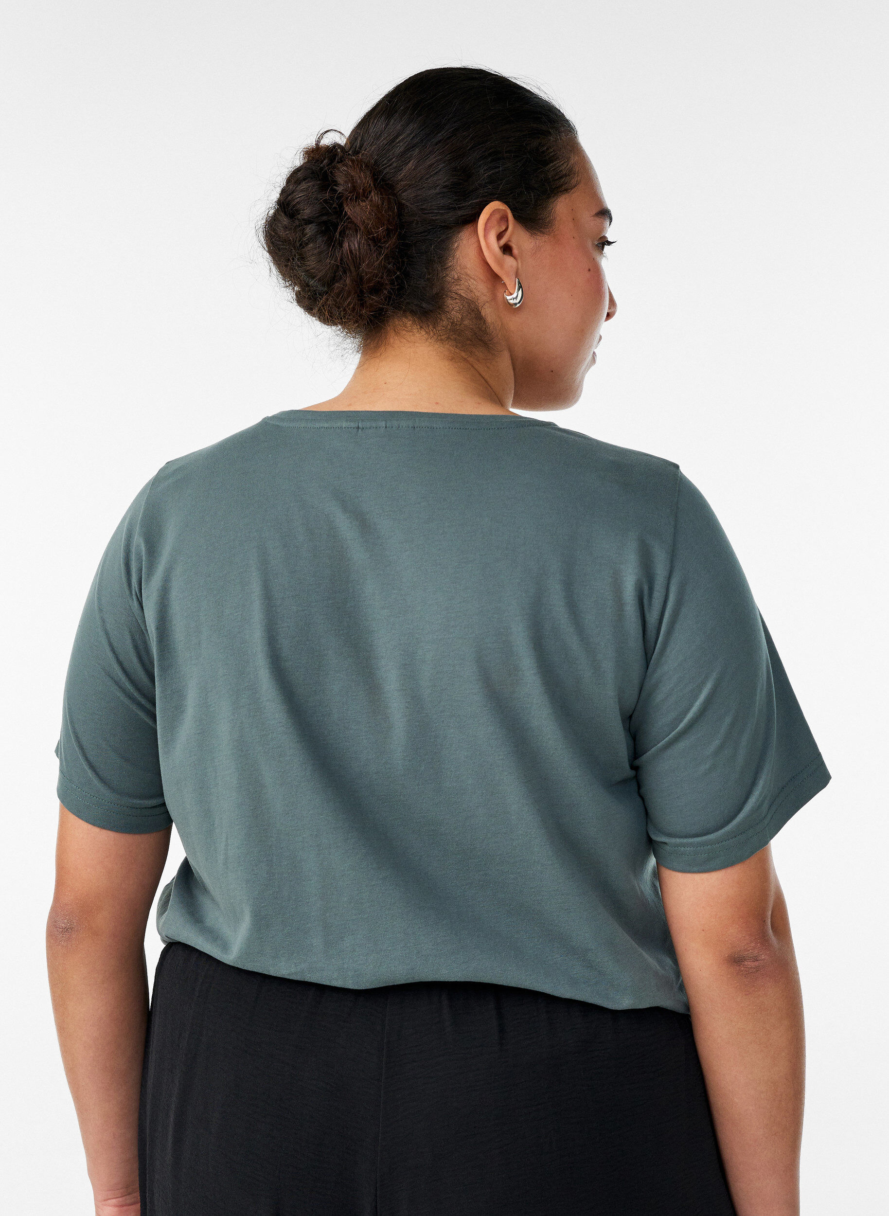 ZizziT-paita printill&auml;, Vihre&auml;, Model image number 2