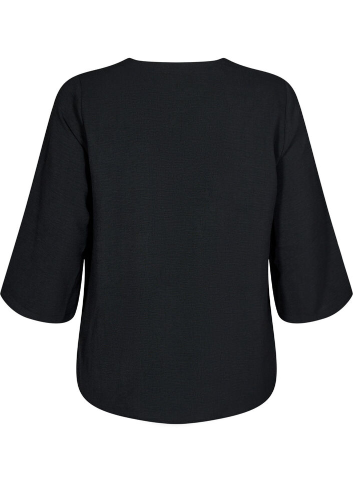 Pusero 3/4-hihoilla, Musta, Packshot image number 1