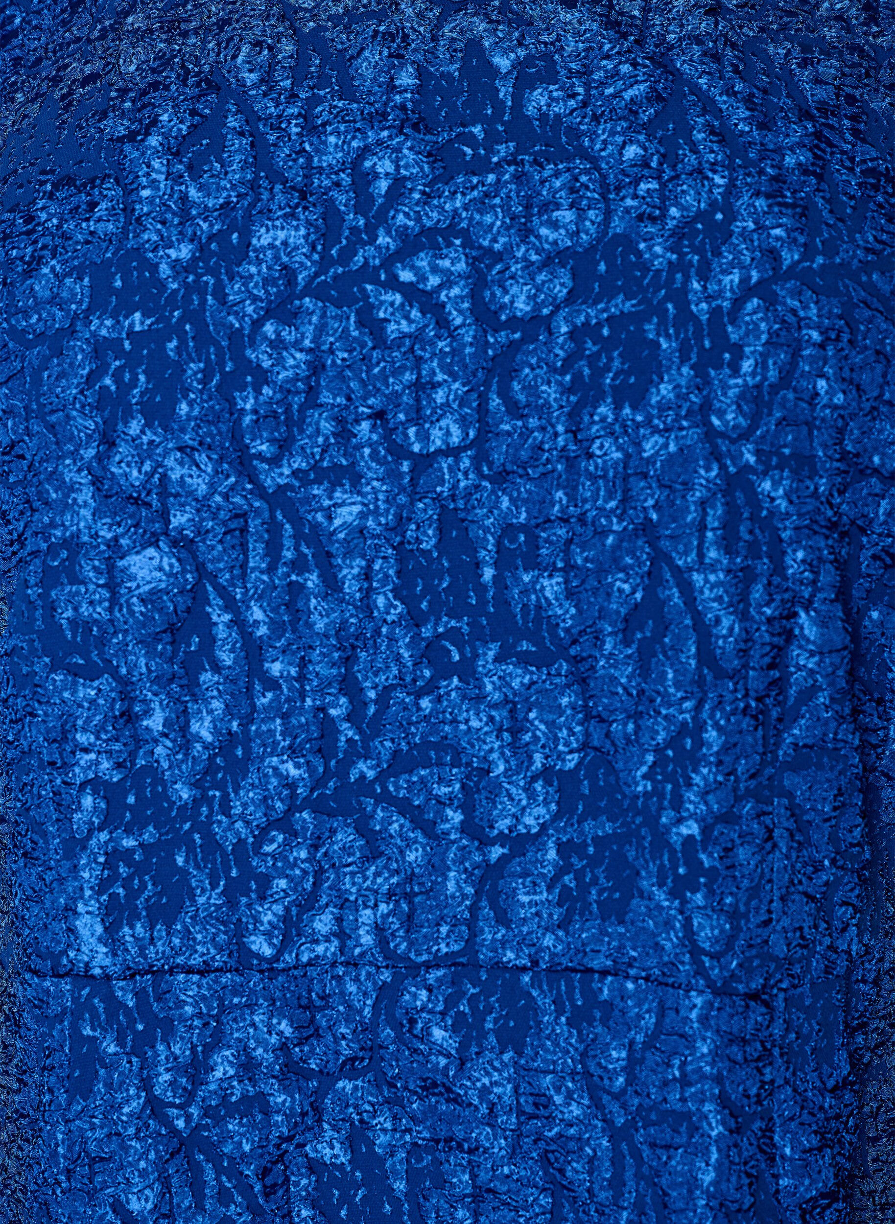 ZizziJakardimekko puhvihihoilla ja A-linjaisella helmalla, Sininen, Packshot image number 2
