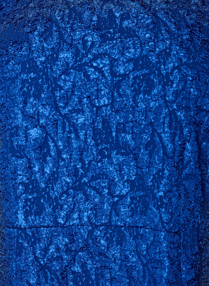 Jakardimekko puhvihihoilla ja A-linjaisella helmalla, Sininen, Packshot image number 2