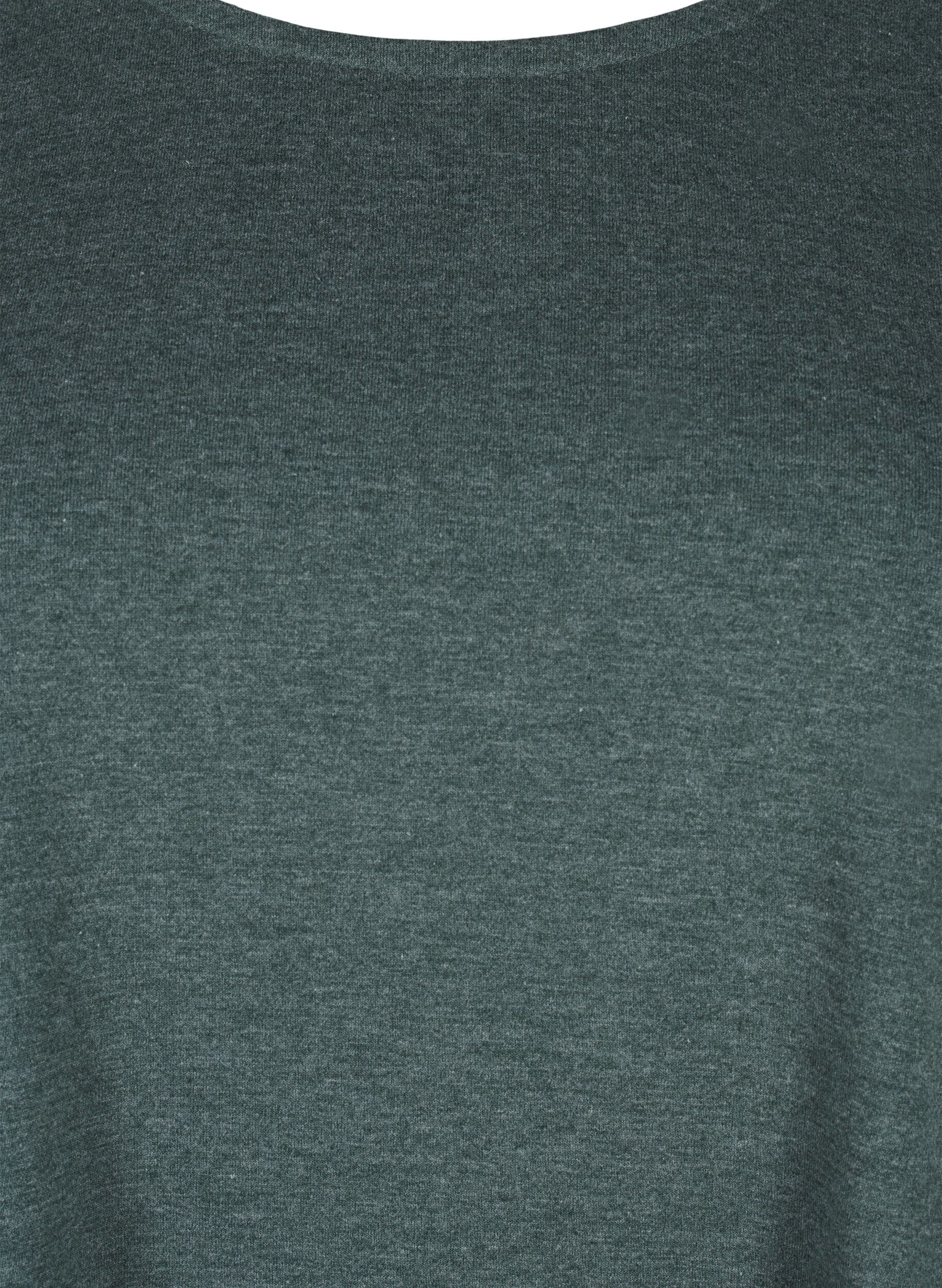 Zizzi Pitk&auml;hihainen T-paita, jossa py&ouml;re&auml; p&auml;&auml;ntie, Scarab Mel., Packshot image number 2