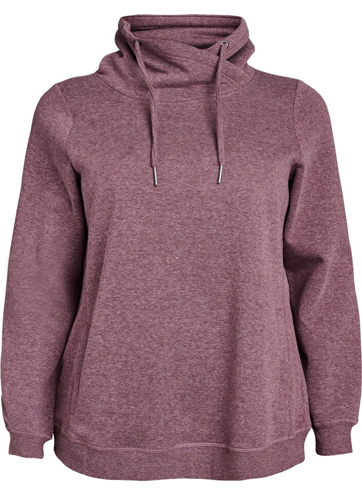 Collegepaita korkealla kauluksella ja taskuilla, Punainen, Packshot image number 0