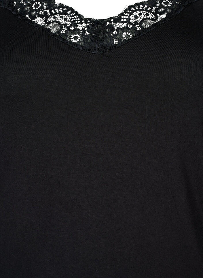 Pitsireunainen viskoositoppi, Musta, Packshot image number 2