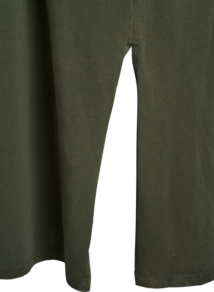 Lyhythihainen midimekko puuvillaa, Vihreä, Packshot image number 3