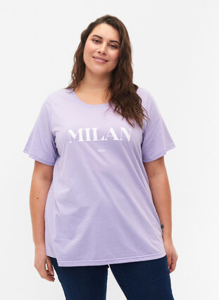 FLASH - T-paita kuvalla, Lavender, Model image number 0