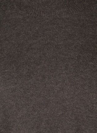 Neulepusero kuvioiduilla puhvihihoilla, Dark Grey Melange, Packshot image number 2