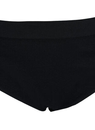 2 kpl alushousuja normaalilla vyötäröllä, Black/Black, Packshot image number 2