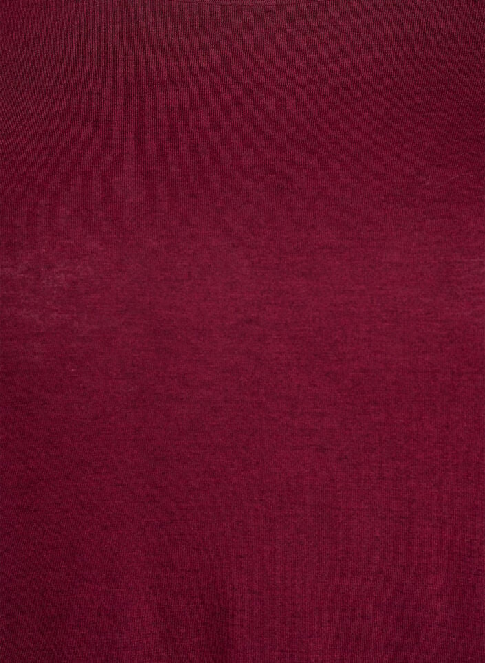 Pitk&auml;hihainen pusero villasta ja viskoosista, Tumma Bordeaux, Packshot image number 2