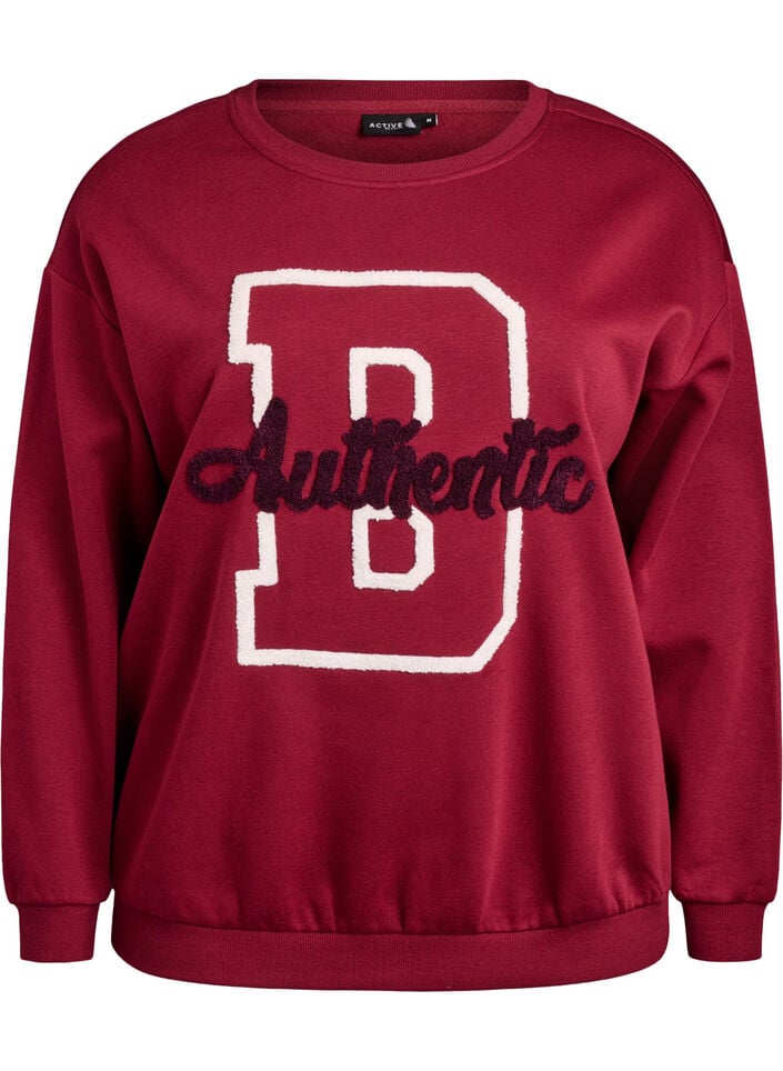 Collegepaita froteetekstill&auml;, Tumma Bordeaux, Packshot