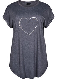 Lyhythihainen yöpaita tekstipainatuksella, 