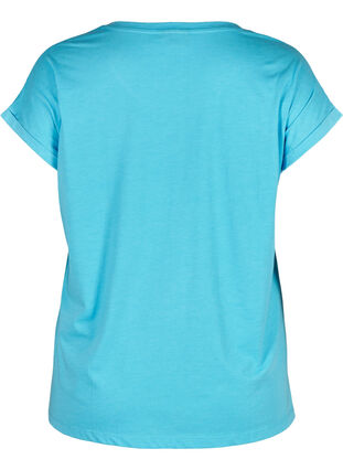 T-paita puuvillasekoitteesta, RIVER BLUE Mel., Packshot image number 1