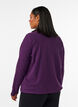 Fleecetoppi vetoketjulla ja korkealla kauluksella, Violetti, Model image number 2