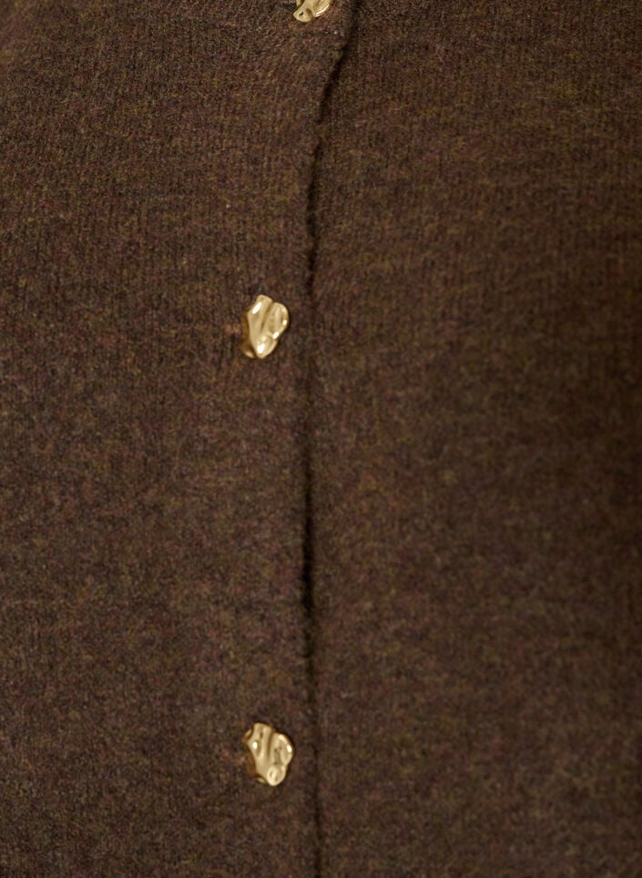 Neuleliivi koristeellisilla napeilla, Ruskea, Packshot image number 2