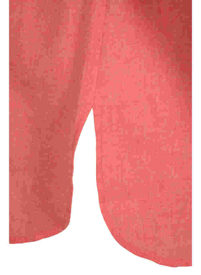 Pitkä paita 3/4-hihoilla ja v-aukolla, Hot Coral, Packshot image number 3