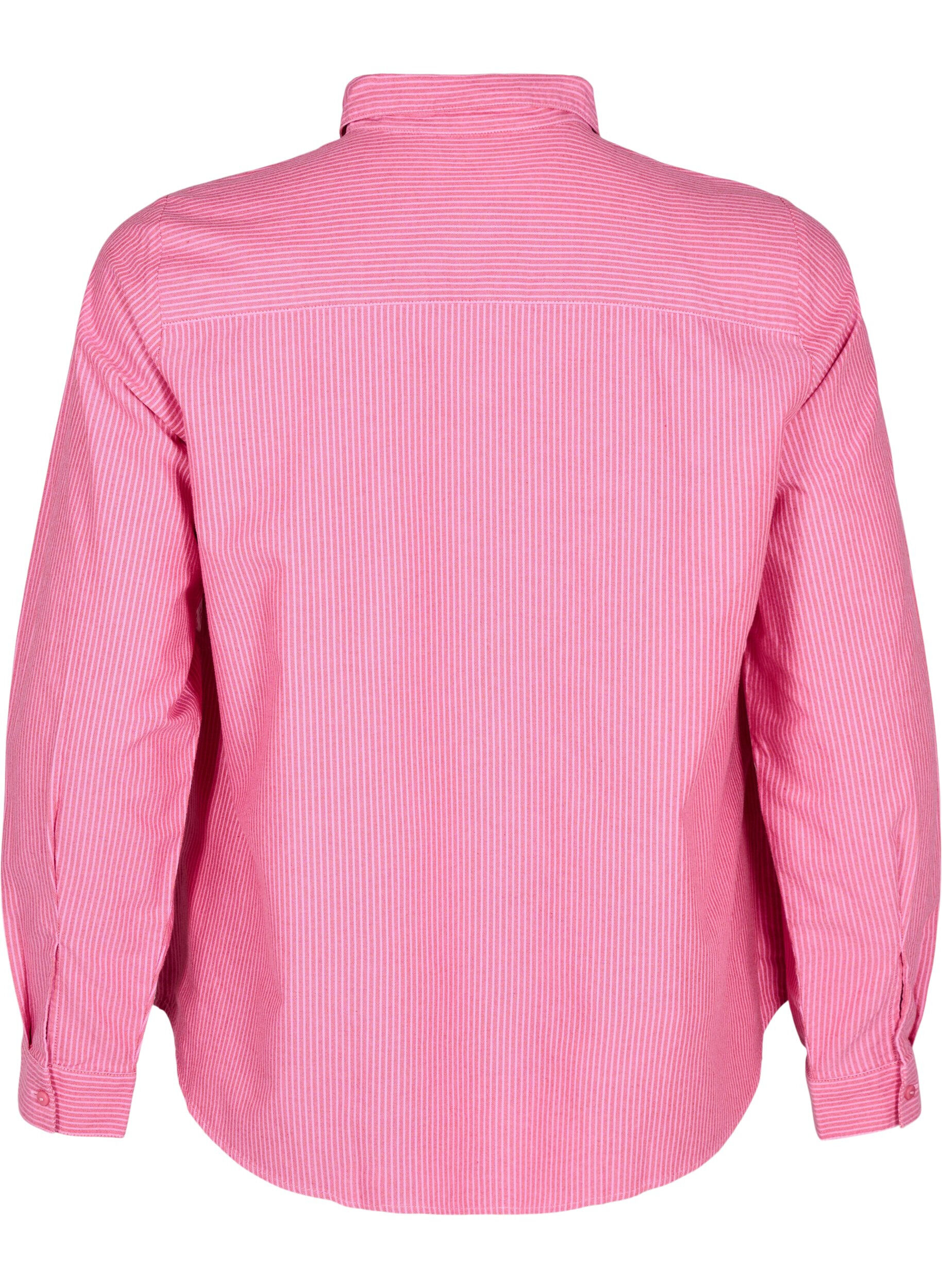 Zizzi Pitk&auml;hihainen puuvillapaita, Punainen, Packshot image number 1