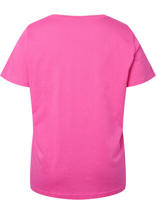 Puuvillainen t-paita tekstiprintillä, Shocking Pink W. LOS, Packshot image number 1