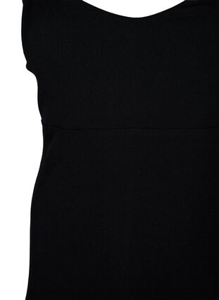 Ribattu mekko naruolkaimilla , Black, Packshot image number 2