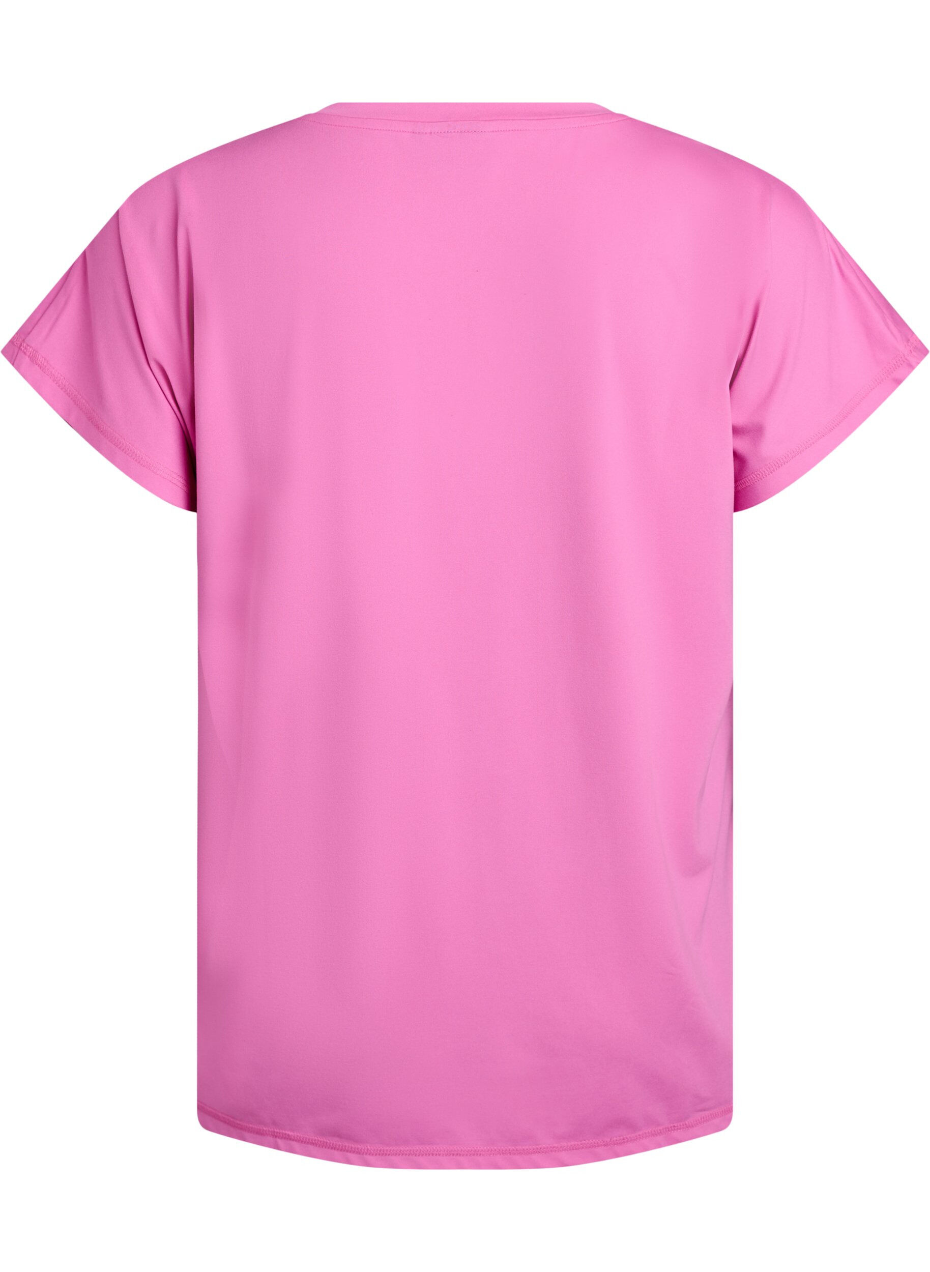 ZizziL&ouml;ys&auml; treenipaita v-kaula-aukolla, Vaaleanpunainen, Packshot image number 1
