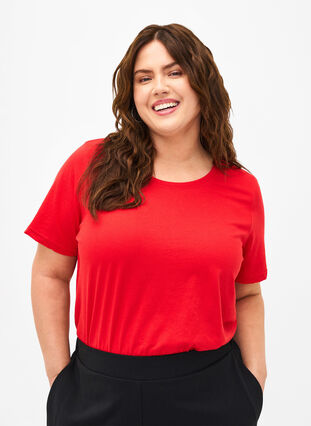 FLASH - T-paita pyöreällä pääntiellä, High Risk Red, Model image number 0