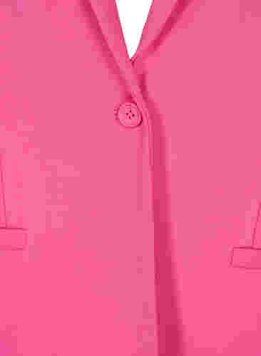 Yksinkertainen bleiseri napeilla ja koristetaskuilla , Shocking Pink, Packshot image number 2