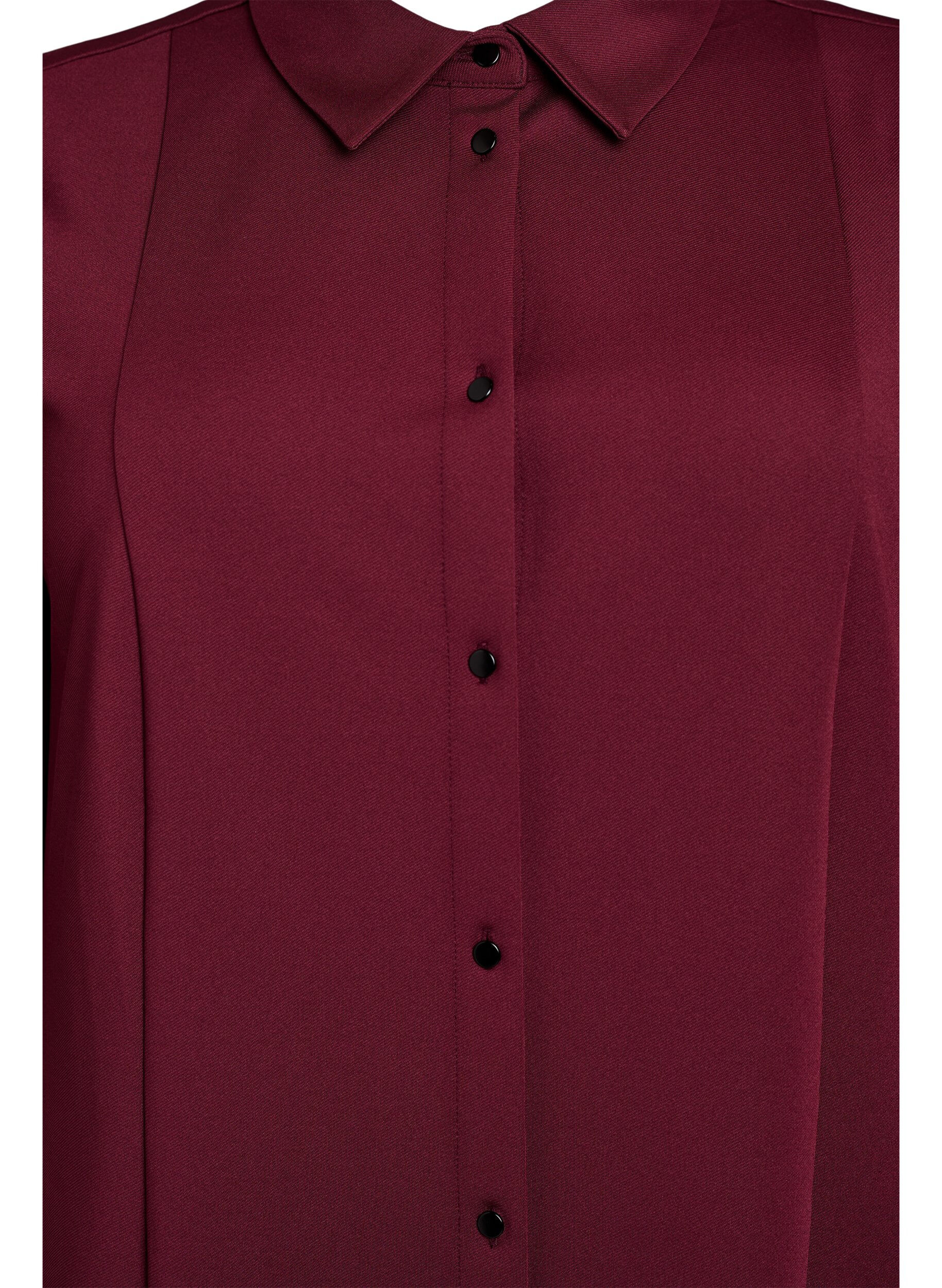 Zizzi Lyhyt paitamekko 3/4-hihoilla, Punainen, Packshot image number 2