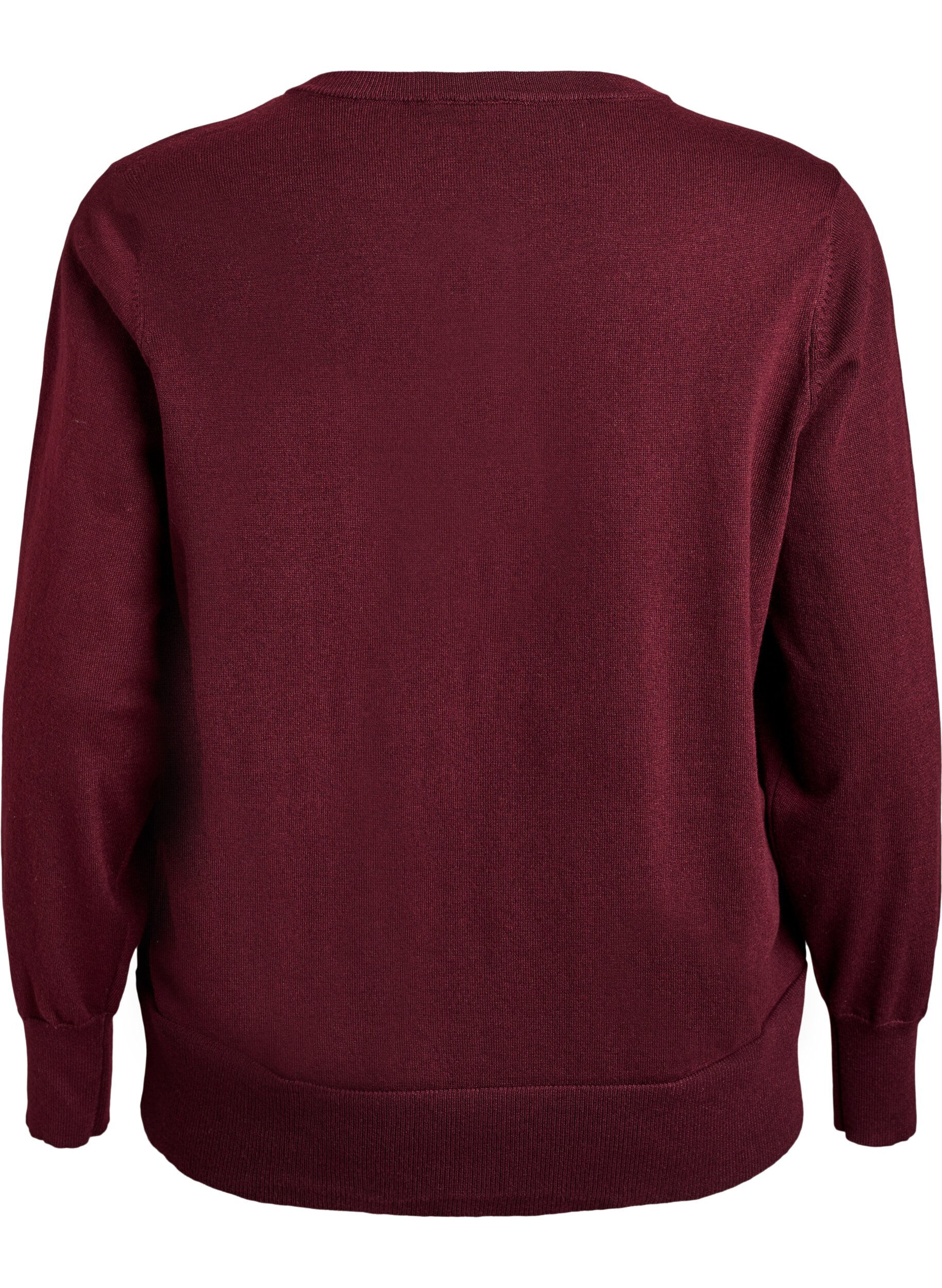 ZizziHienoneulottu neuletakki py&ouml;re&auml;ll&auml; p&auml;&auml;ntiell&auml;, Punainen, Packshot image number 1