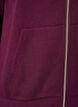 Hupullinen collegepaita vetoketjulla ja taskuilla, Violetti, Packshot image number 3