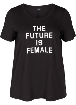 T-paita printillä, Black FUTURE , Packshot image number 0