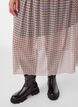 Ruutukuosinen mesh-midihame, Beige, Model image number 2
