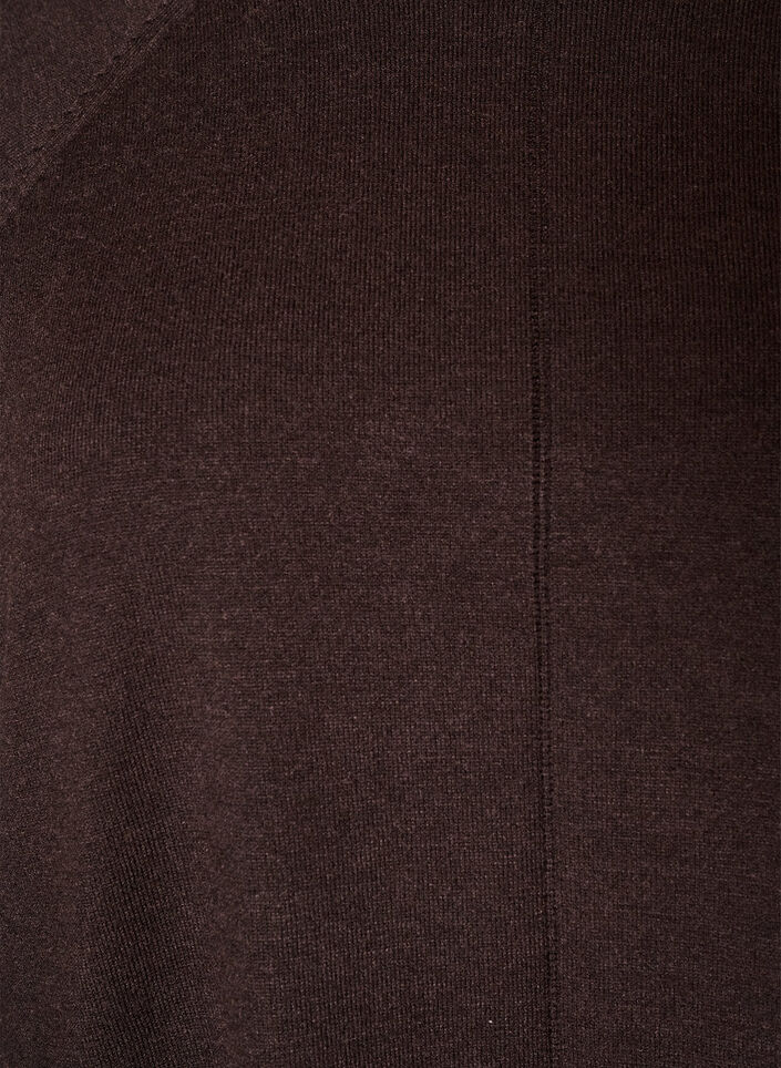 Neulepusero py&ouml;re&auml;ll&auml; p&auml;&auml;ntiell&auml; ja neulekuviolla, Ruskea, Packshot image number 2