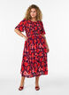 Mekko smokkauksella ja kukkakuviolla, Violetti, Model image number 0