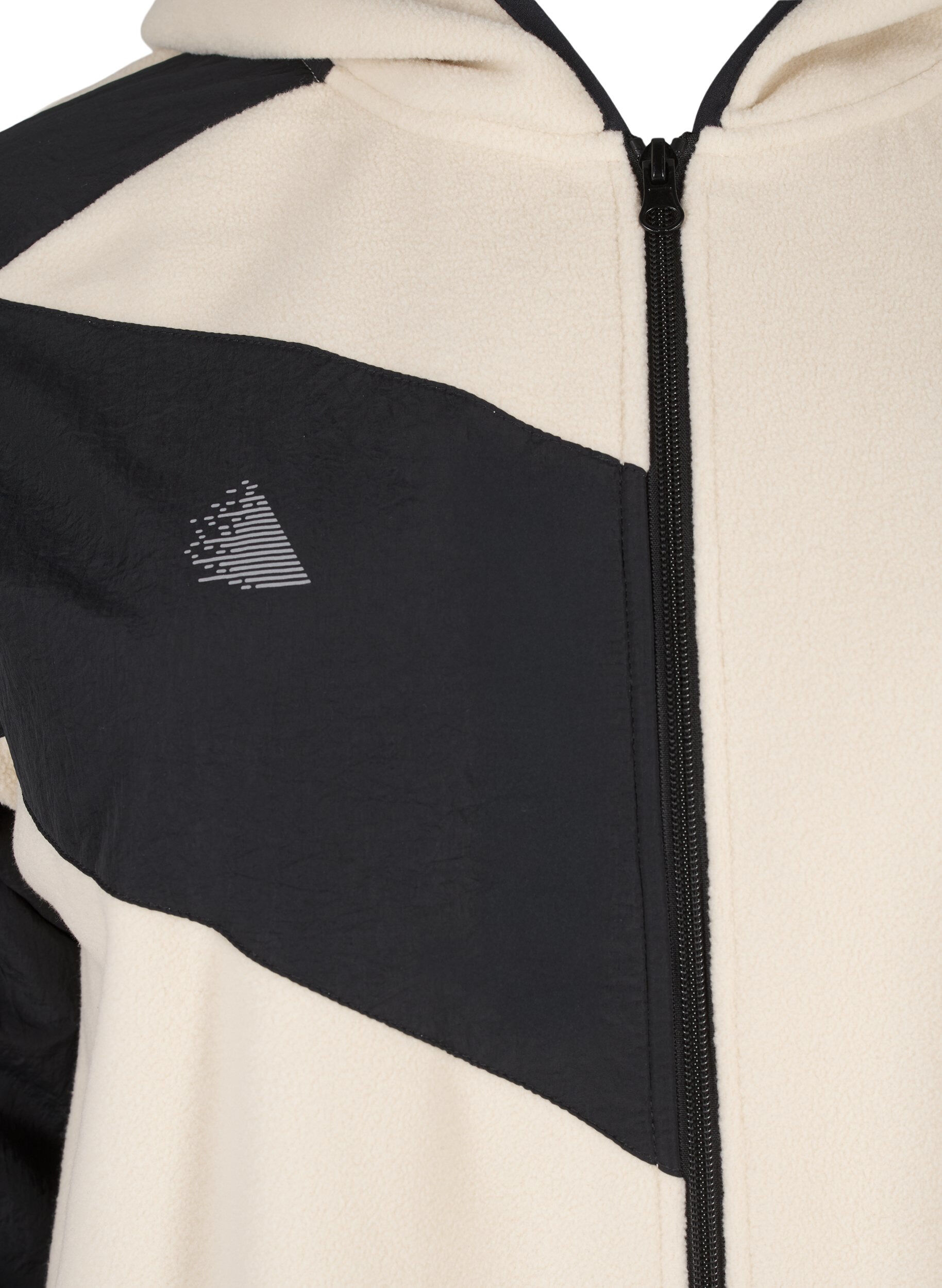 Zizzi Hupullinen fleece-takki taskuilla, Beige, Packshot image number 2