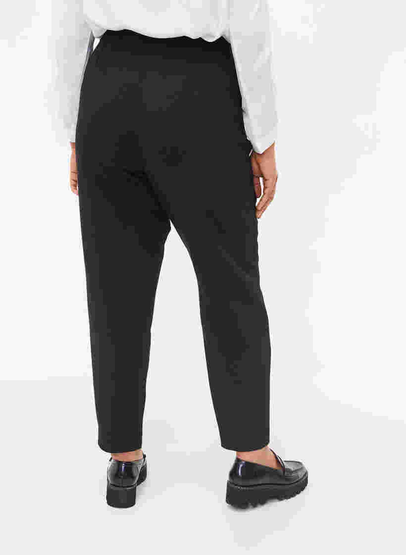 Klassiset housut korkealla vyötäröllä, Black, Model image number 1