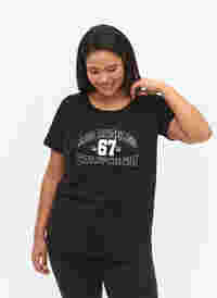 Puuvillainen t-paita painatuksella, Black LOS ANGELES, Model