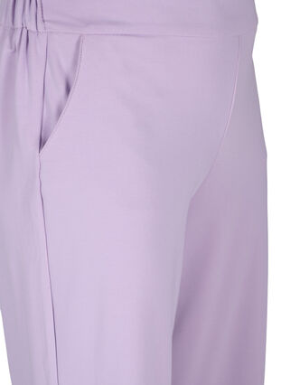 Yksiväriset culottes-housut taskuilla , Orchid Bloom, Packshot image number 2