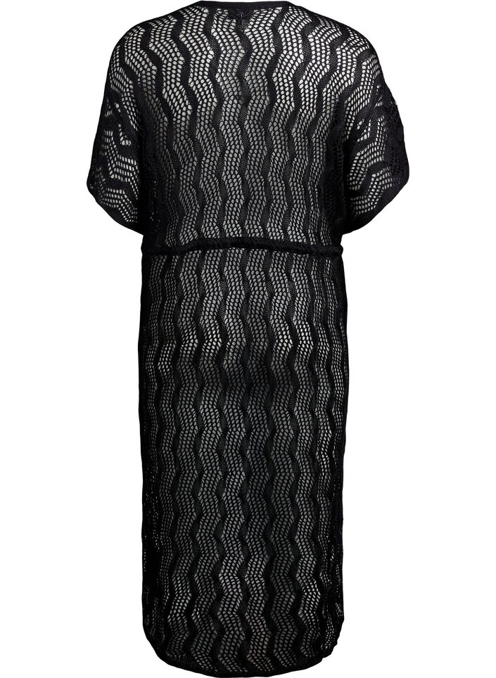 Rantakimono solmittavalla vyöllä, Musta, Packshot image number 1