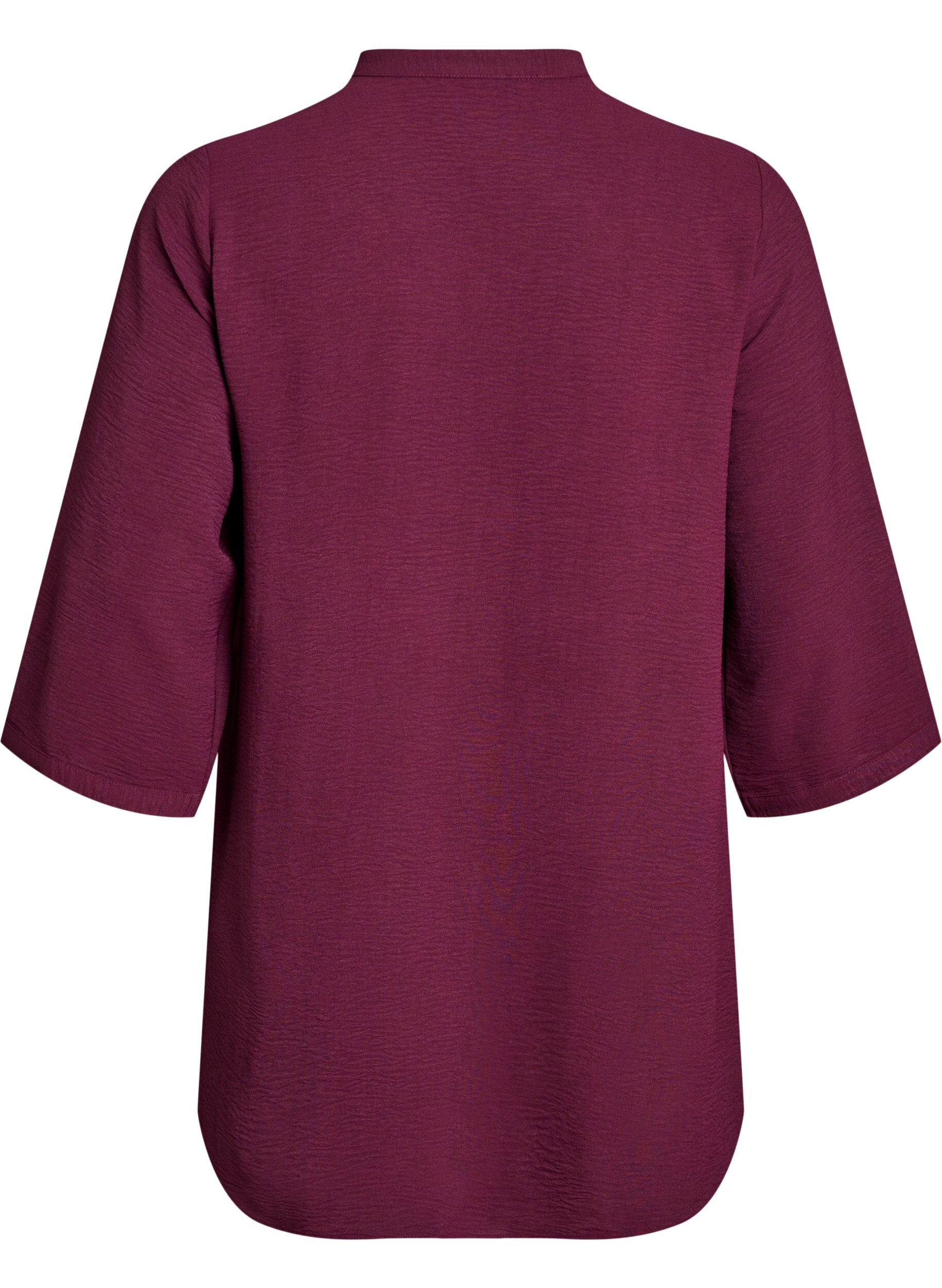 ZizziTunika 3/4-hihoilla, Tumma Bordeaux, Packshot image number 1