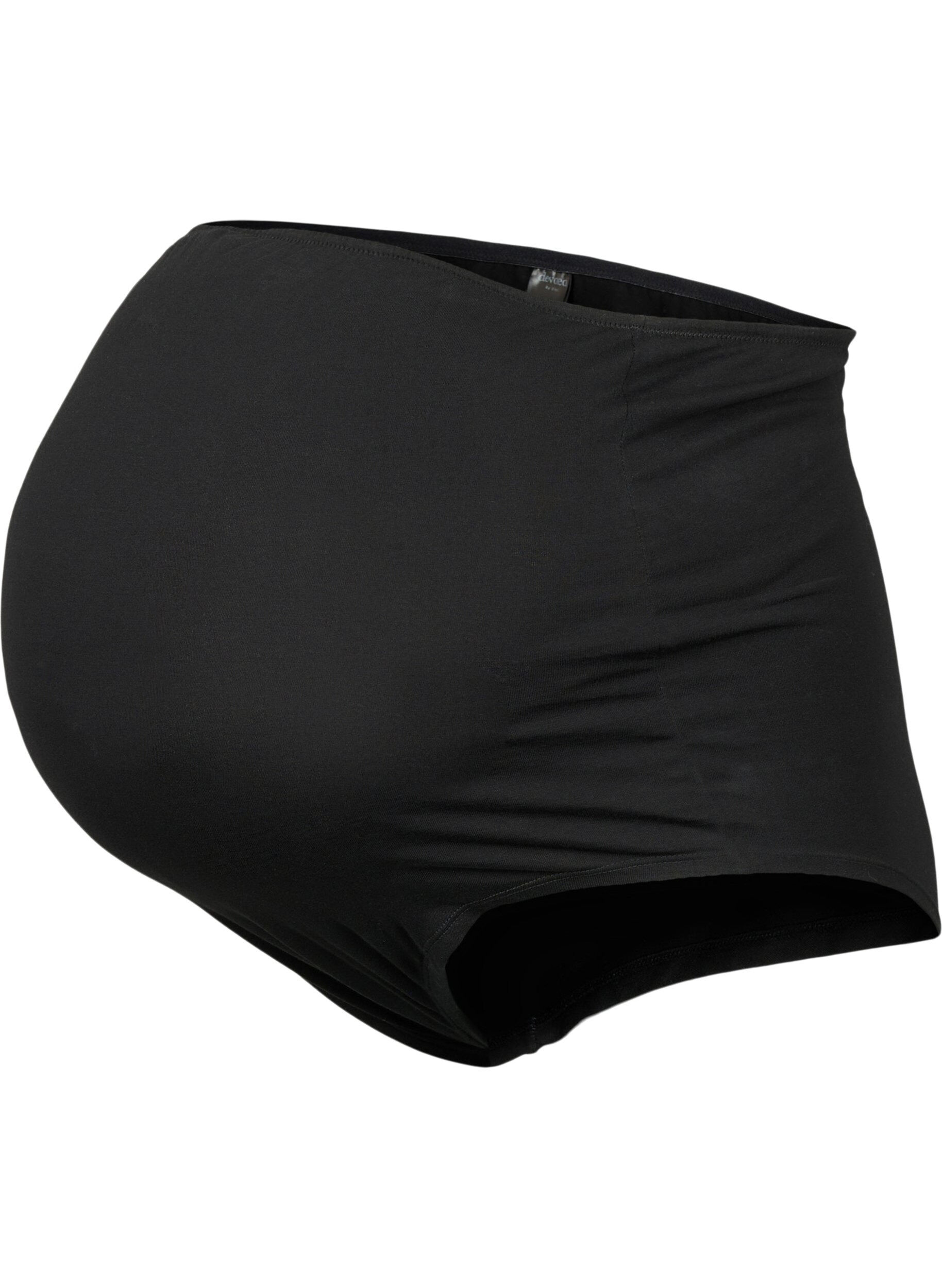 Zizzi 3-pakkaus puuvillainen &auml;itiysalushousut, Musta, Packshot image number 2