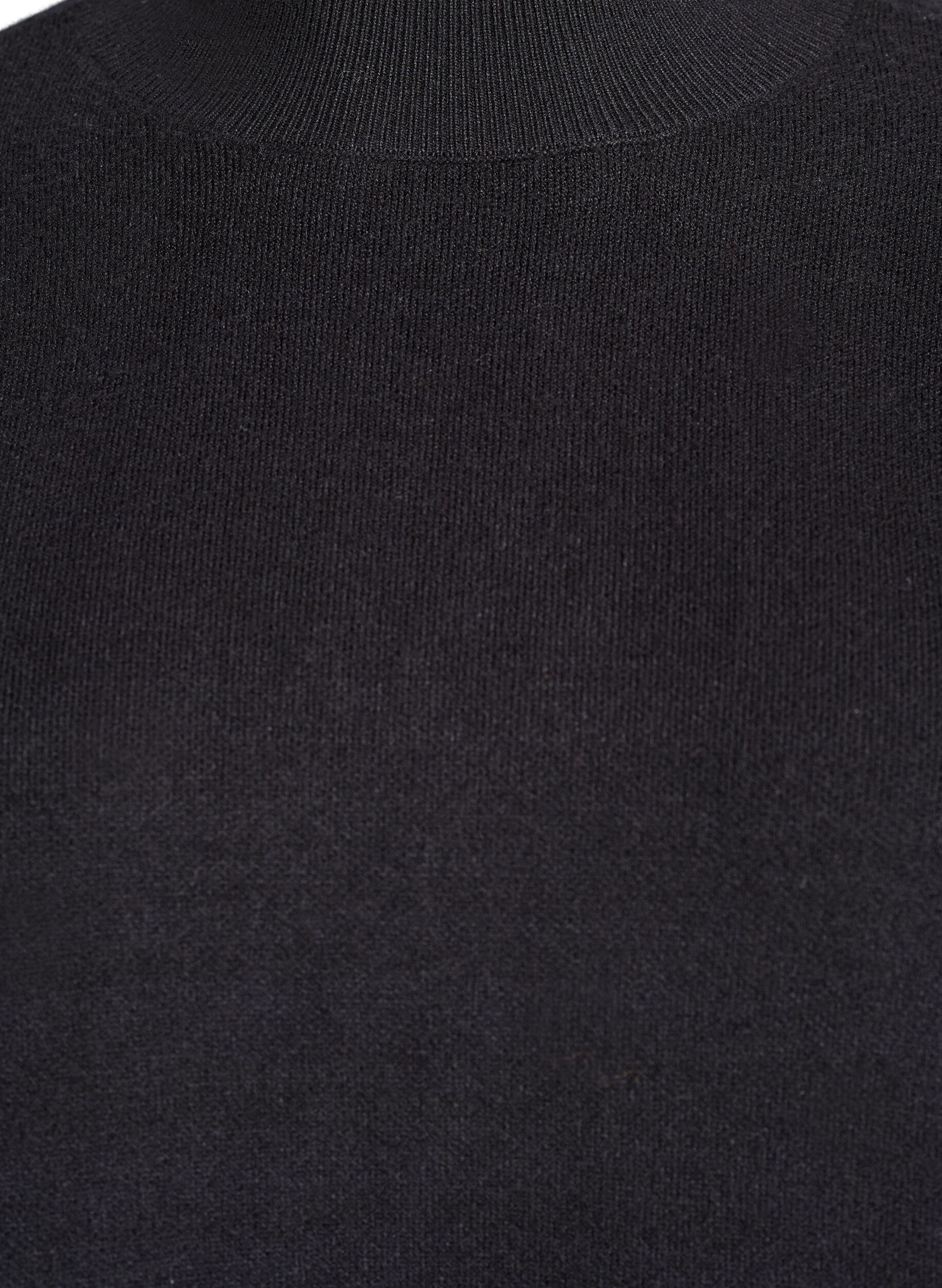 Zizzi Neulepusero korkealla kauluksella, Musta, Packshot image number 2