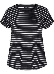 Raidallinen t-paita puuvillasta , Black/White Stripe
