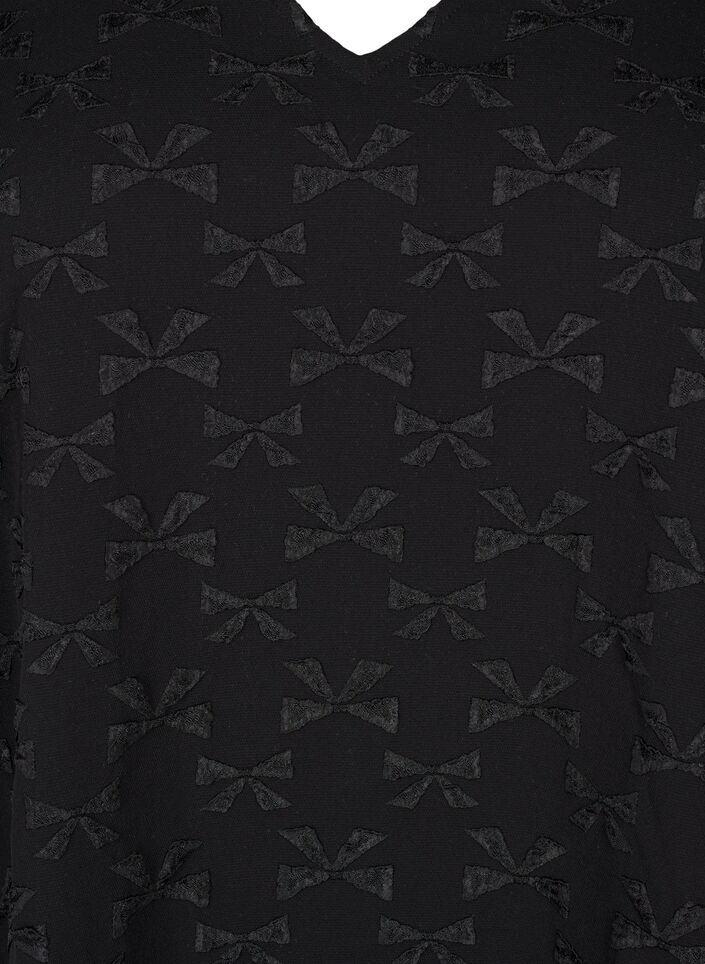 lyhyt jakardimekko ruseteilla, Black W. Bow, Packshot image number 2