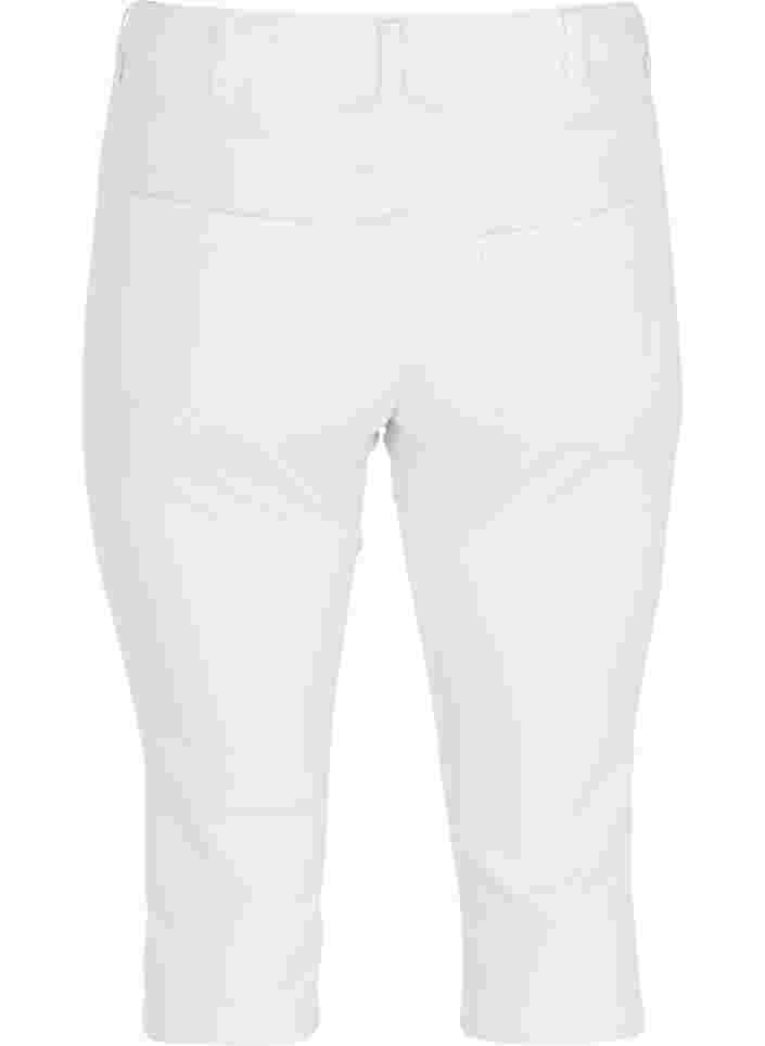 Slim fit Emily-farkkucaprit, Bright White, Packshot image number 1