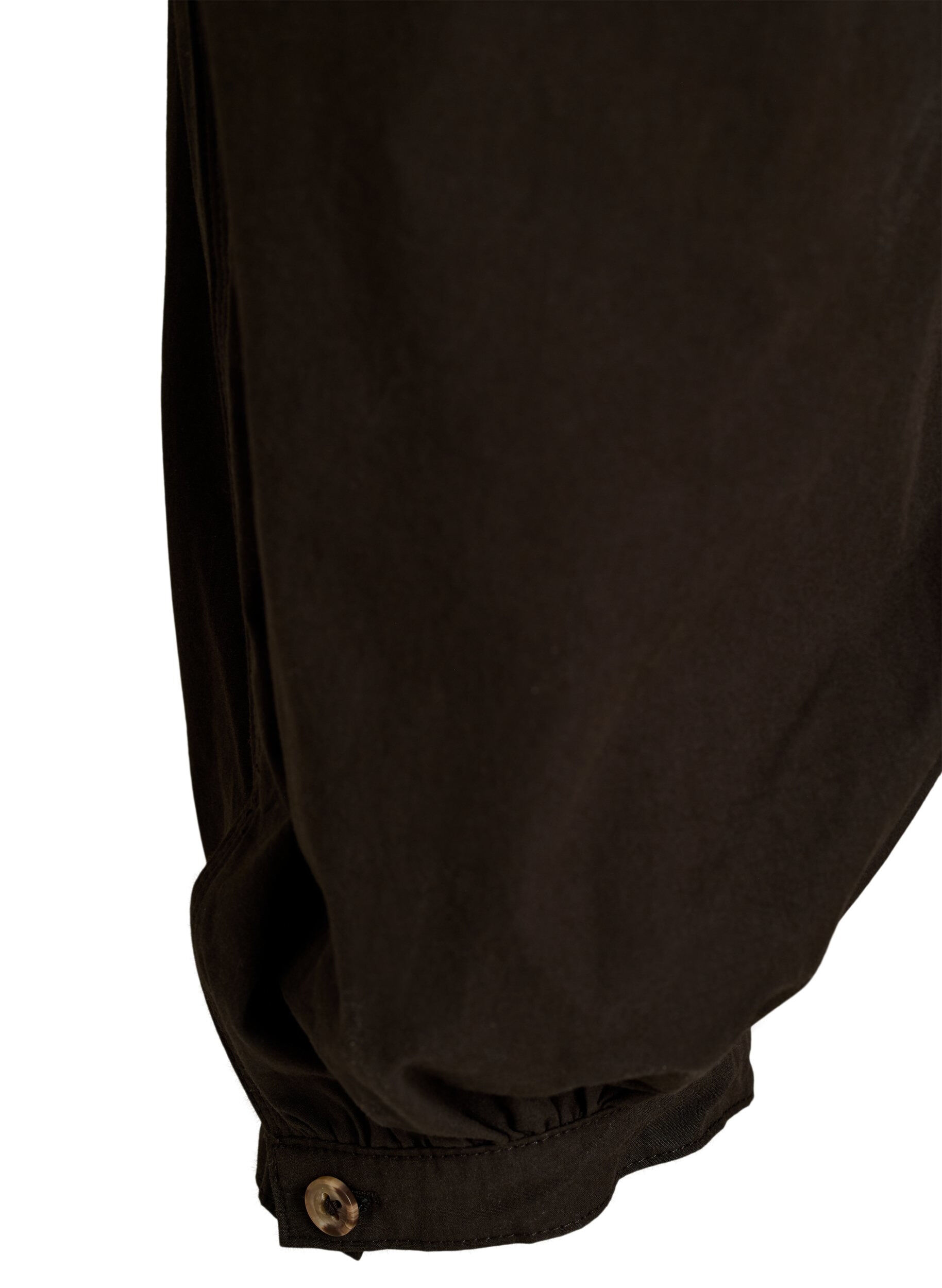 Zizzi Korkeavy&ouml;t&auml;r&ouml;iset puuvillaiset balloon-housut, Ruskea, Packshot image number 3