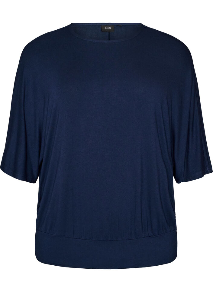 Jerseypusero kyyn&auml;rpituisilla pallohihoilla, Sininen, Packshot image number 0