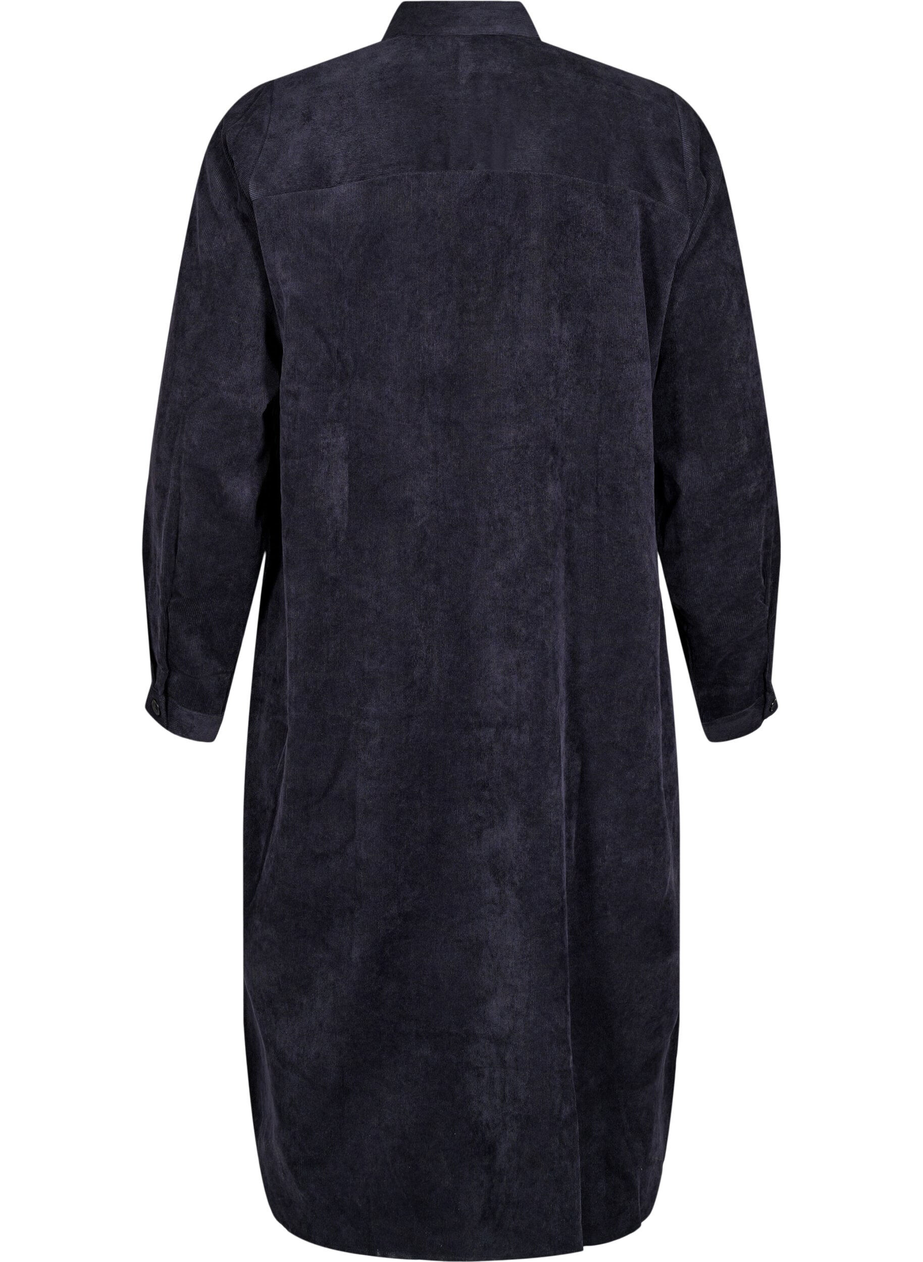 Zizzi Pitk&auml; vakosamettimekko napeilla, Black, Packshot image number 1