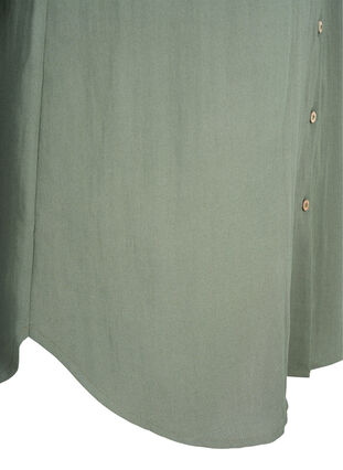 Pitkä yksivärinen paita viskoosista, Thyme, Packshot image number 3