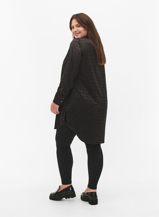 Saumattomat leggingsit kukonaskelkuosilla, Black w. Dark Grey, Model image number 1