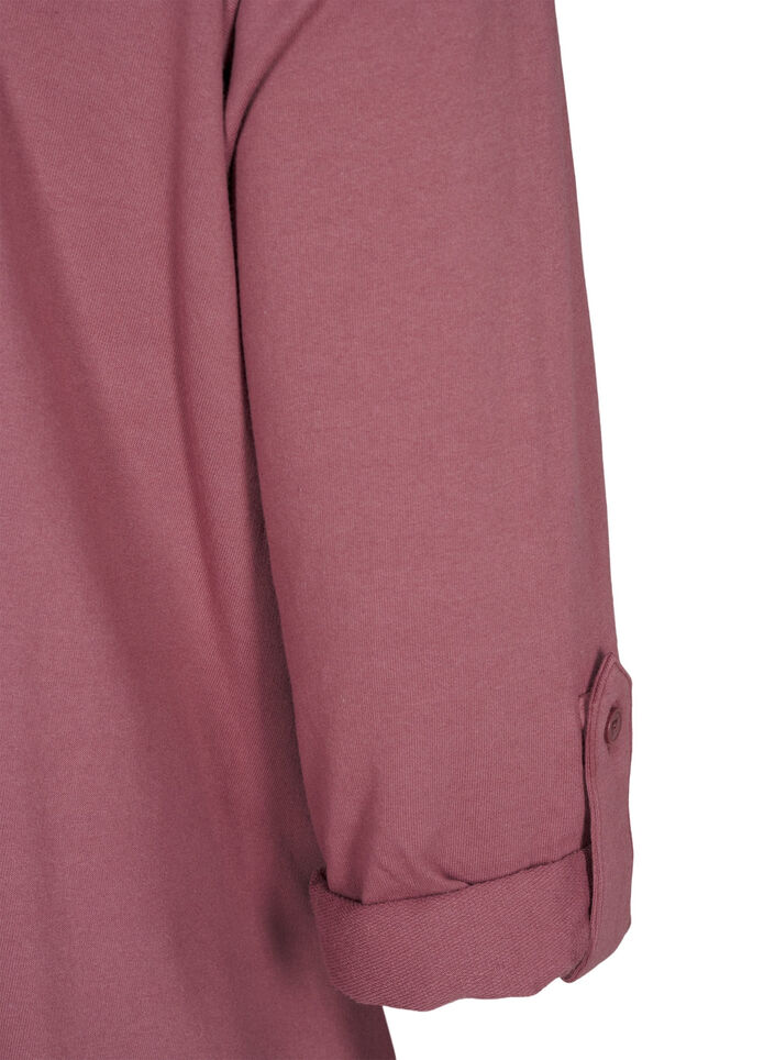 Pallomainen puuvillamekko taskuilla, Vaaleanpunainen, Packshot image number 3