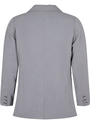 Yksinkertainen bleiseri taskuilla, Medium Grey Melange, Packshot image number 1