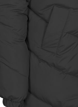 Pitkä korkeakauluksinen takki , Black, Packshot image number 3